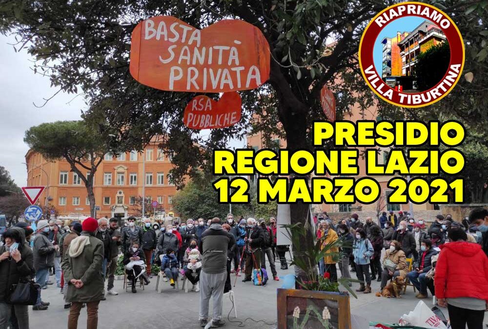 12 mar 2021 Esito Presidio Regione Lazio