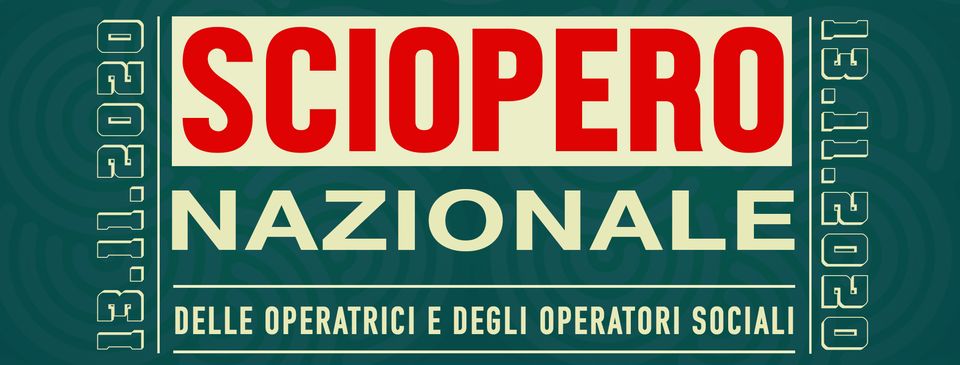 13 nov 2020 Sciopero Operatrici e Operatori Sociali