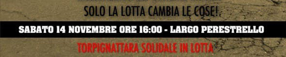 14 nov 2020 Torpignattara Solidale in Lotta